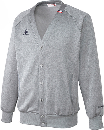 [ルコックスポルティフ] le coq sportif 【軽量でふんわりソフトな肌触りのカーディガン】 男女兼用 裏パイル カーディガン UZL6021 （杢グレー）