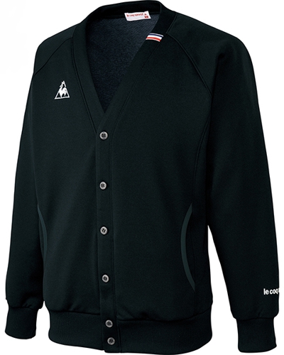 [ルコックスポルティフ] le coq sportif 【軽量でふんわりソフトな肌触りのカーディガン】 男女兼用 裏パイル カーディガン UZL6021 （ブラック）