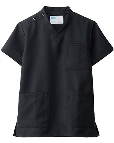 [ホワイセル] WHISeL 【格安でも充実の機能とカラーラインナップが嬉しいスクラブ】 男女兼用 スクラブ WH11485 （ブラック）