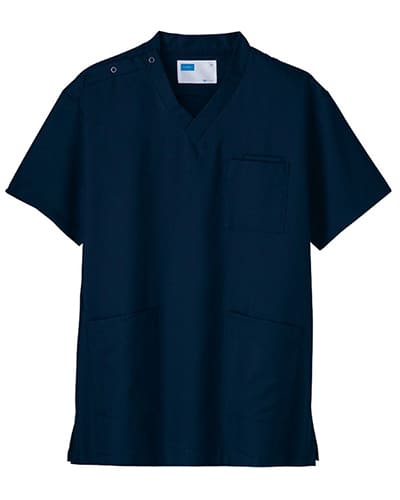 [ホワイセル] WHISeL 【格安でも充実の機能とカラーラインナップが嬉しいスクラブ】 男女兼用 スクラブ WH11485 （ネービー）
