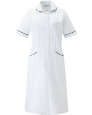 カゼン] KAZEN 【ソフトな風合いの配色パイピングのナース服／医療白衣