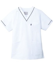 ミズノ] MIZUNO 【アクセントのパイピングがお洒落なスクラブ白衣