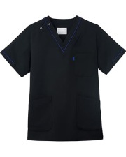 ミズノ] MIZUNO 【アクセントのパイピングがお洒落なスクラブ白衣