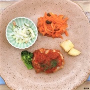 たんぱく質&塩分制限食：トマトチーズハンバーグセットI