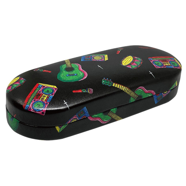 外側と内側に同じプリントを施したメガネケース（眼鏡ケース）「A-141転写ケースMULGA」