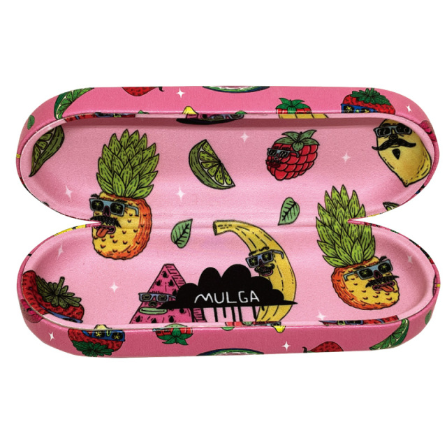 外側と内側に同じプリントを施したメガネケース（眼鏡ケース）「A-141転写ケースMULGA」