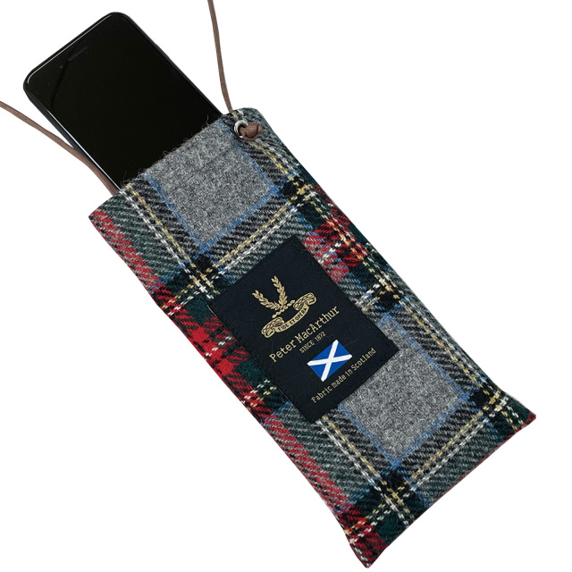 伝統的なタータンチェック柄の眼鏡ケース（メガネケース）「A-164 ピーターマッカーサーケ ース＆ポーチ」