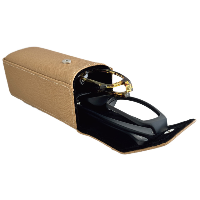 2本入】メガネが2本収納できるメガネケース（眼鏡ケース） D-67「にこ