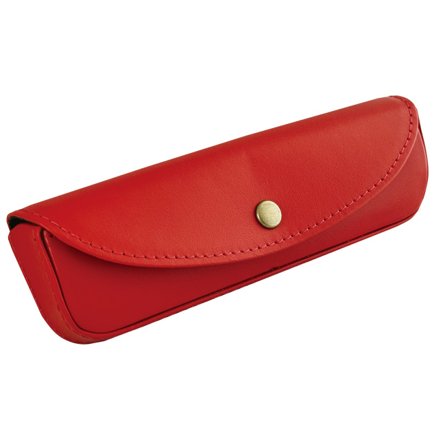 スリムでシンプルな本革製のメガネケース（眼鏡ケース）　F-1　「スリムミニ」