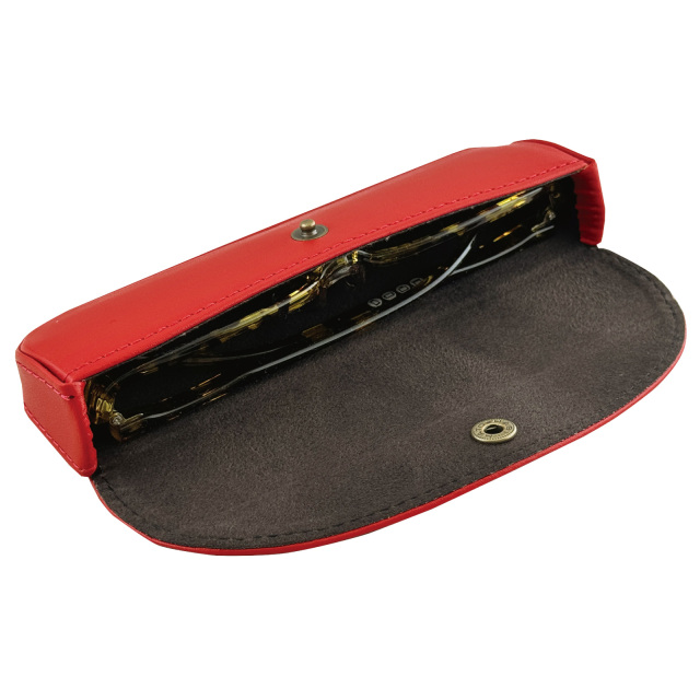 スリムでシンプルな本革製のメガネケース（眼鏡ケース）　F-1　「スリムミニ」