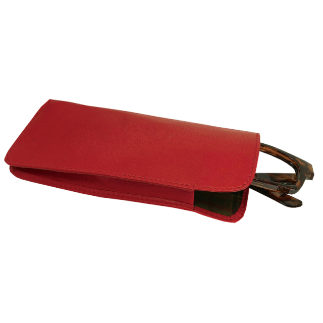 鹿革使用の差し込み式メガネケース（眼鏡ケース）「F-3スコット」