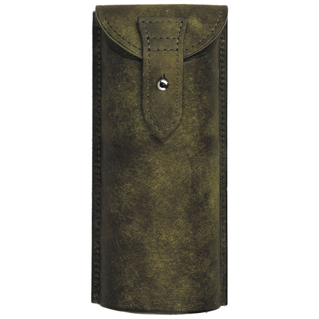 【高級】使い込むと光沢と艶が出るプエブロ革のメガネケース（眼鏡ケース）　F-503「オーバル」