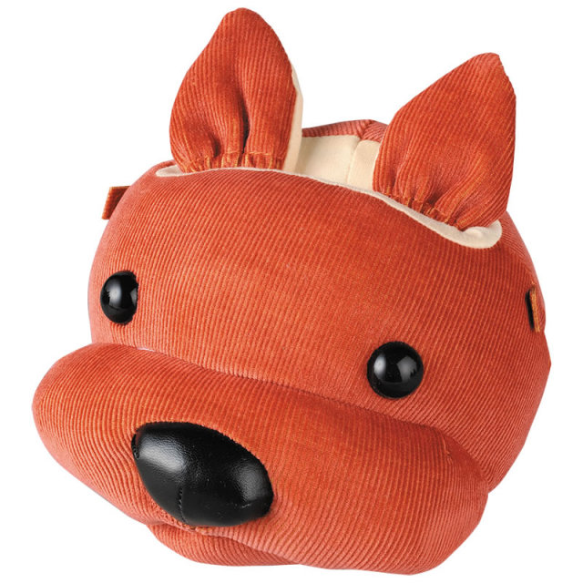 犬の顔をしたメガネスタンド（眼鏡スタンド）とメガネ拭き　I-10 「アニマルふぇいすスタンド・コーデュロイ・イヌ」