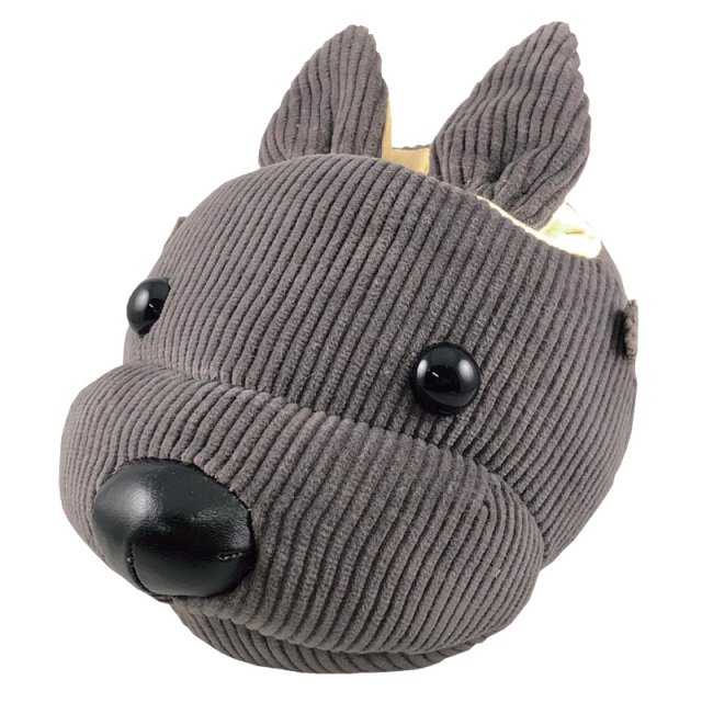 犬の顔をしたメガネスタンド（眼鏡スタンド）とメガネ拭き　I-12 あにまるふぇいすスタンド・コーデュロイ・イヌ