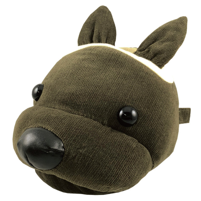 犬の顔をしたメガネスタンド（眼鏡スタンド）とメガネ拭き　I-12 あにまるふぇいすスタンド・コーデュロイ・イヌ