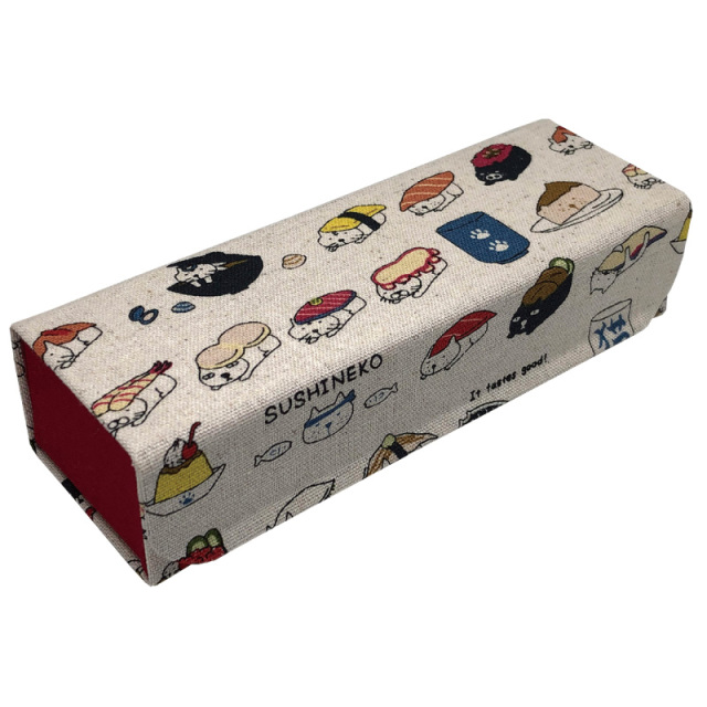 国産キャラクター生地を使用したホールディングケース（メガネケース）「J-11 ホールディングケース ネコ」