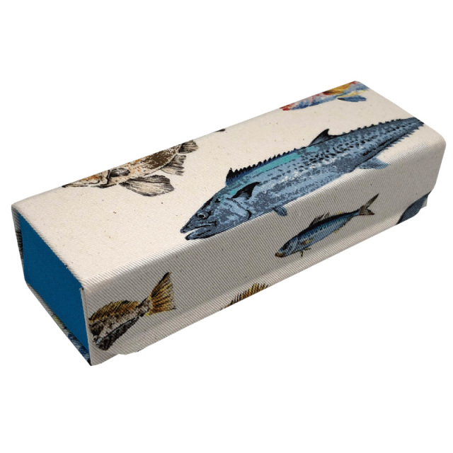 国産生地を使用したホールディングケース（メガネケース）「J-12 ホールディングケース 魚」