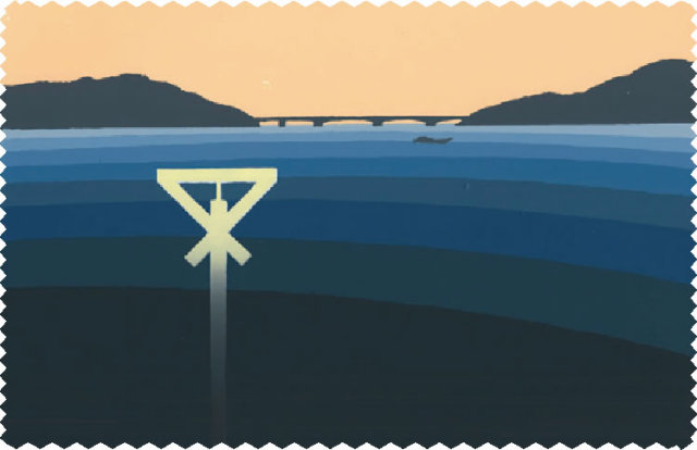 【遠江八景】マイクロファイバーのメガネ・液晶クリーナ「転写クロス 遠江八景」