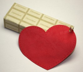 【バレンタインセット】【折り畳み】チョコレート型メガネケース（眼鏡ケース）U-D147　ホールディングケース　チョコレート　セット