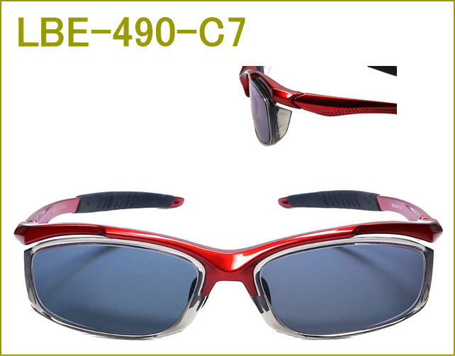 度付きスポーツサングラス 【LBE490】 近視、乱視、遠視に対応のカラー