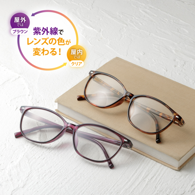 UVカット 遠近調光グラス べっ甲柄/+3.0 べっ甲柄+3.0 UVカット 遠近調光グラス 1個 メイダイ 【通販モノタロウ】