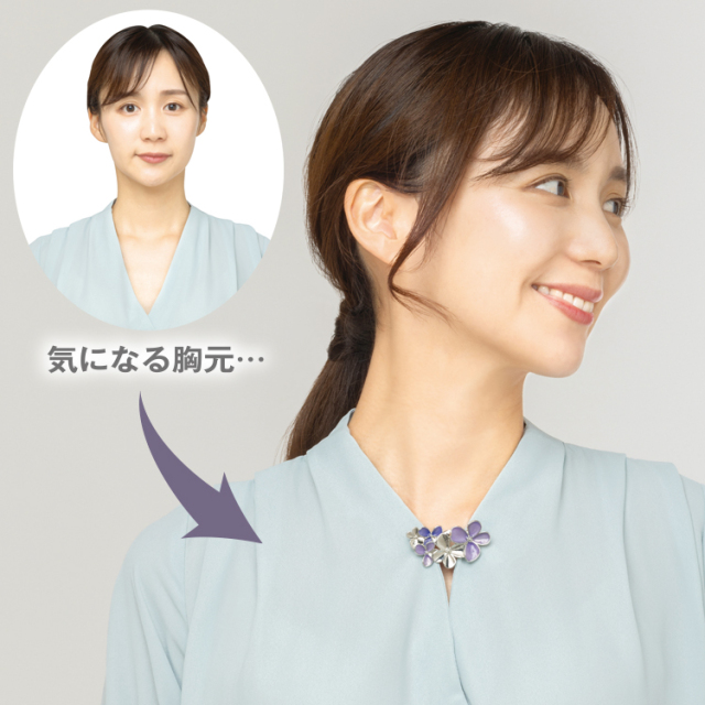 ブローチ スカーフクリップ | 華咲くブローチクリップ