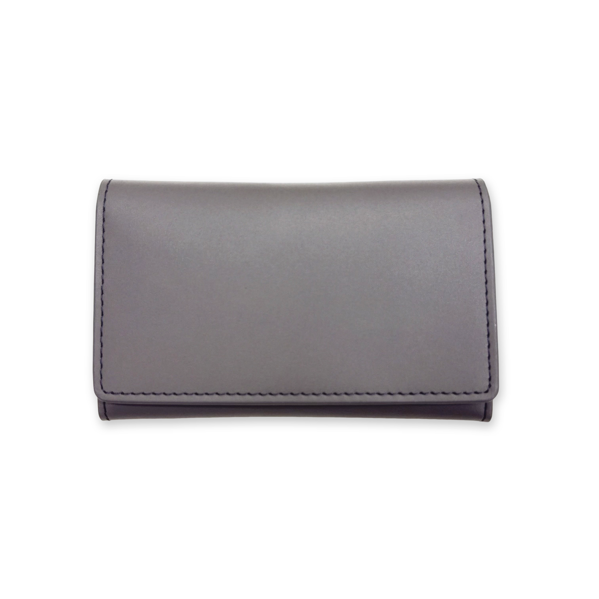 ◇シンボルマーク革名刺入れ グレー