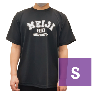 ◇明大Tシャツ（カレッジロゴ）ブラック S 明大グッズ ネットショップ