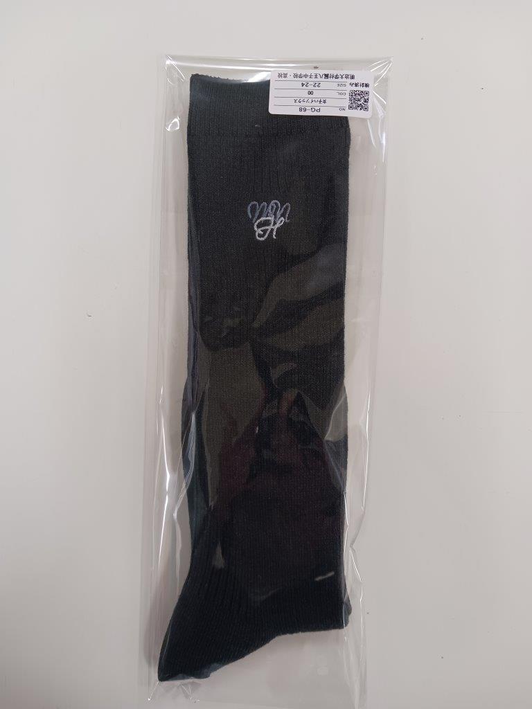 ●八  女子ハイソックス　チャコールグレー 24-26cm