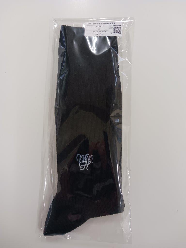 ●八　男子ソックス（黒）23-25cm