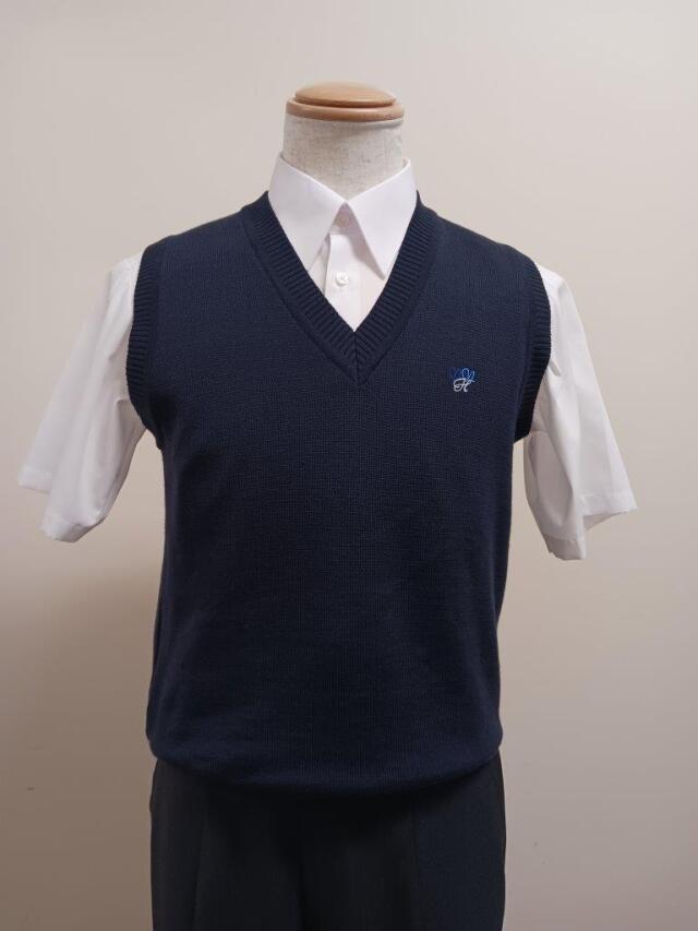 ●八　ニットベスト　紺　5L　