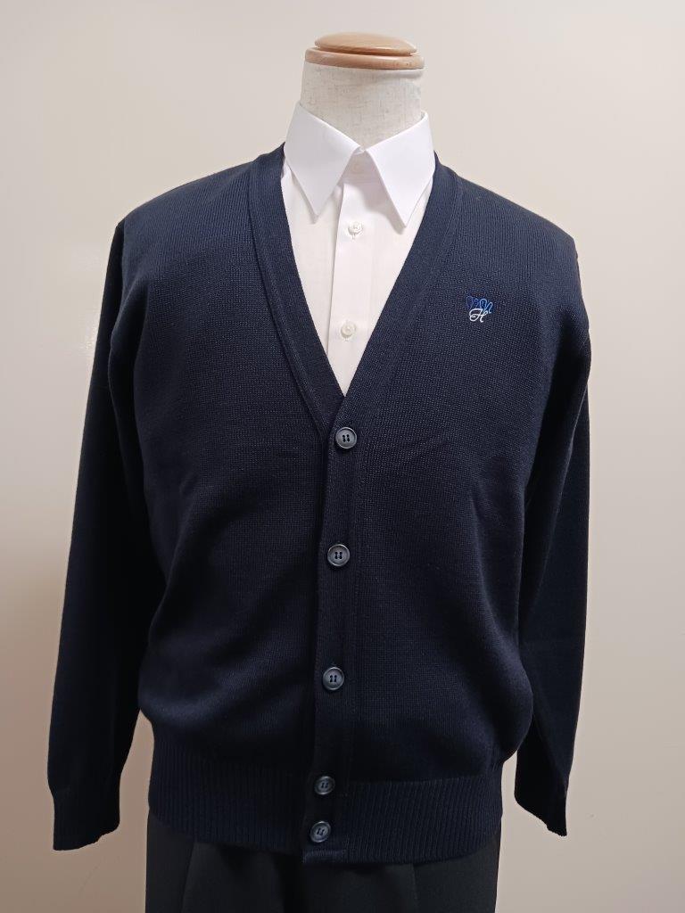 ●八　カーディガン　紺　4L　