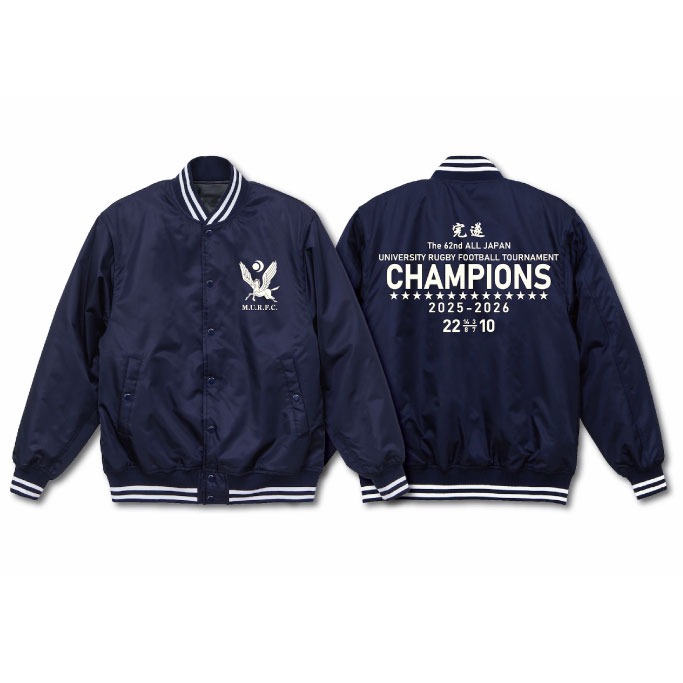 2025-26 ラグビー部優勝記念 ナイロンジャケット L