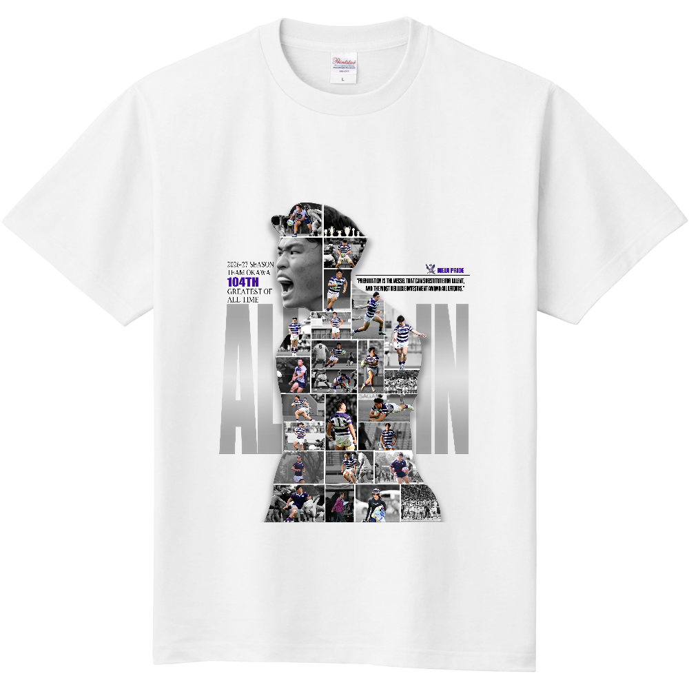 ◇【限定】ラグビー部2026シーズンTシャツ白　M
