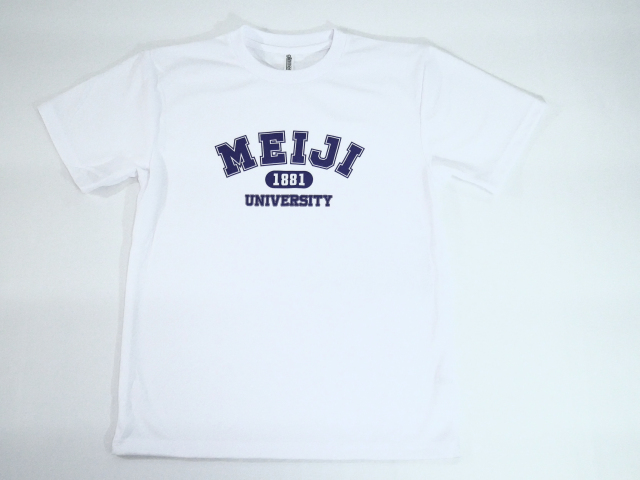 ◇明大Tシャツ（カレッジロゴ）ホワイト S 明大グッズ ネット