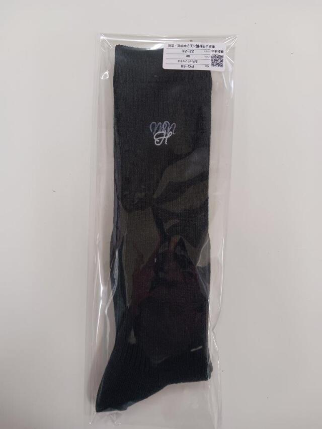 ●八  女子ハイソックス　チャコールグレー 24-26cm