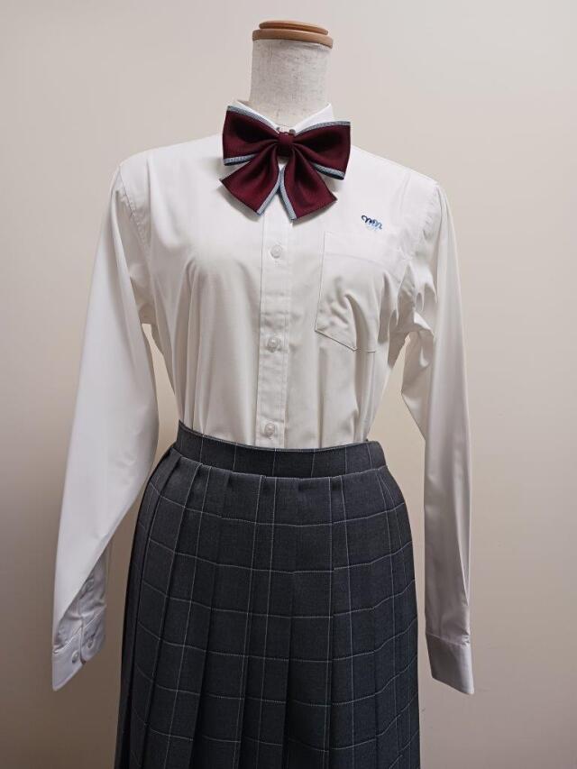 ●八　長袖ブラウス　白　13号