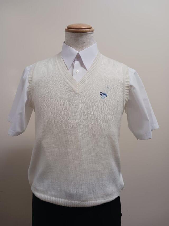 ●八　ニットベスト白　L　