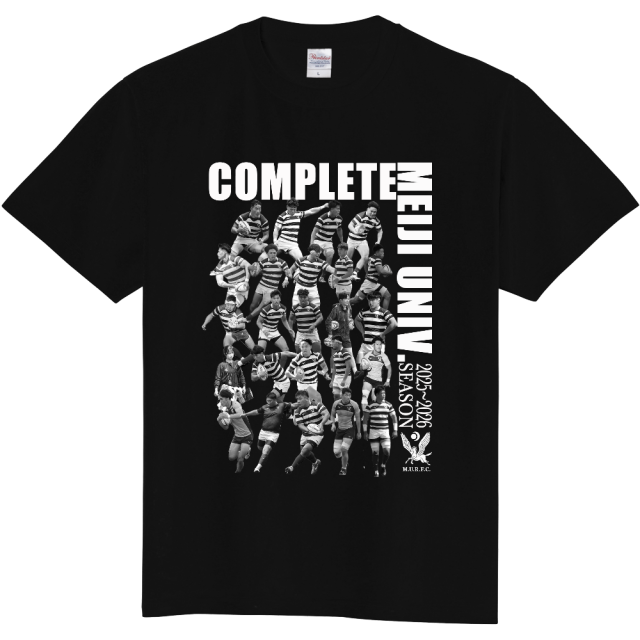 ◇【限定】ラグビー部2025シーズンTシャツ黒　L