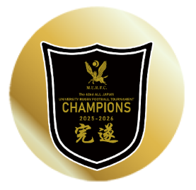 ▼2025-26 ラグビー部優勝記念　メタルステッカー３枚入　【予約商品】