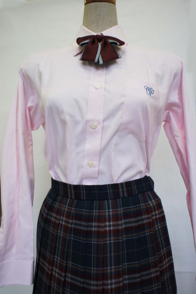 ●八　長袖ブラウス　ピンク　9号