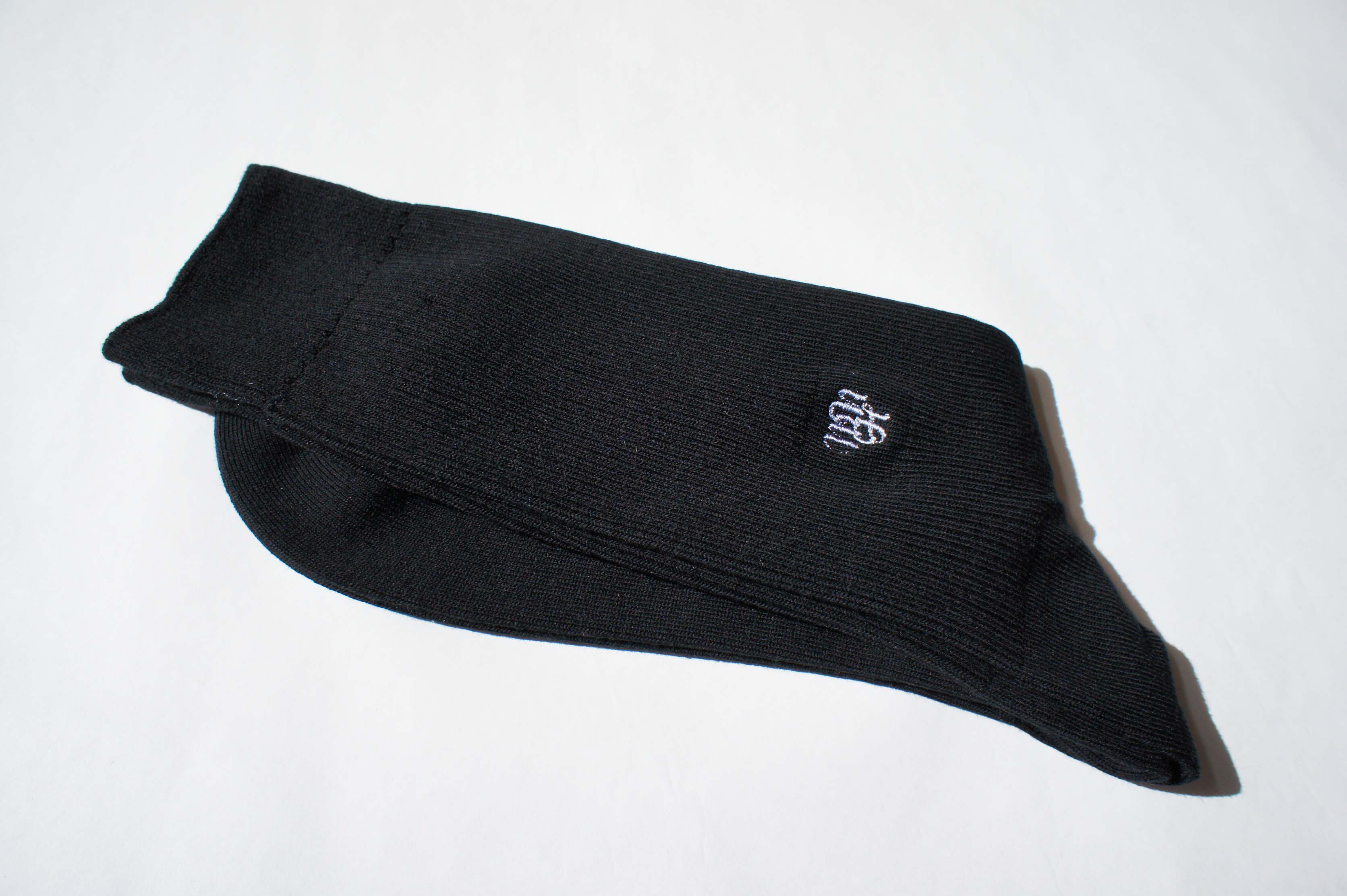 ●八　男子ソックス（黒）25-27cm