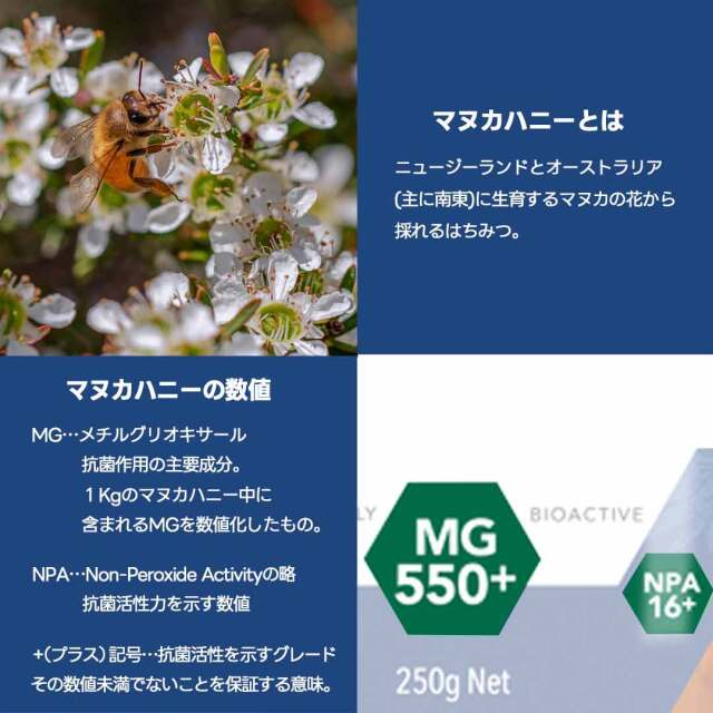 マヌカハニーmg550+