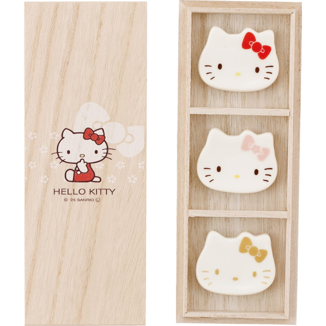 ハローキティ 木箱入箸置き3個セット