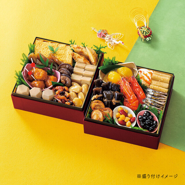 送料無料】和風おせちセット朱竹【18品 2〜3人前】※常温 (重箱無し・盛