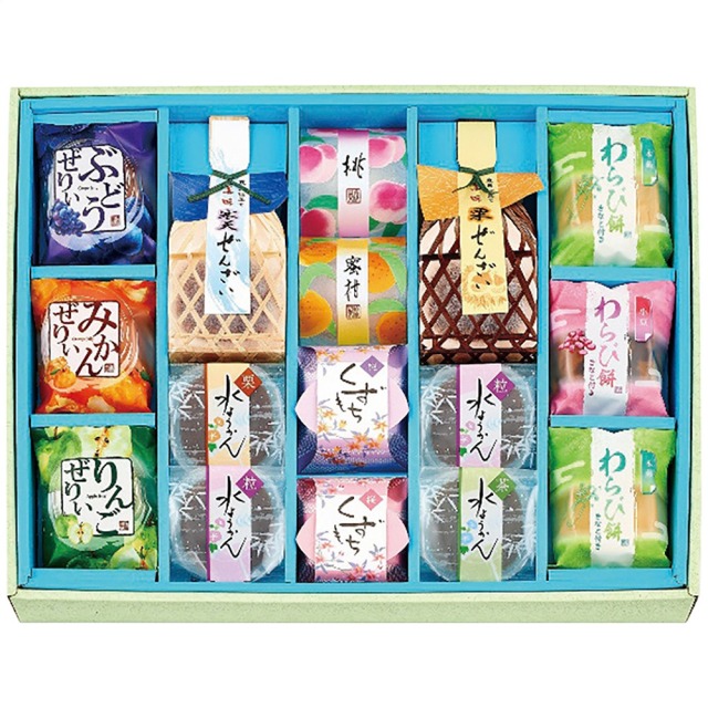 【お中元】創菓京づる きらめき庵 KR-30 / 常温 送料無料 わらび餅 ようかん ゼリー 詰め合わせ セット
