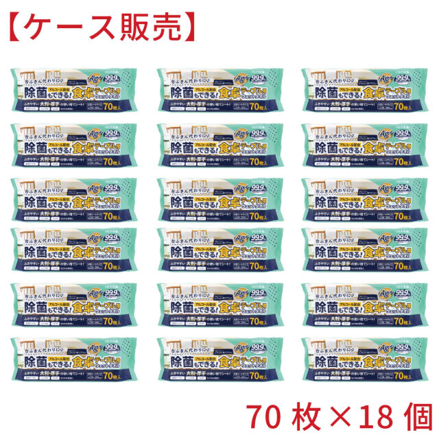 食卓テーブル用ウェットタオル