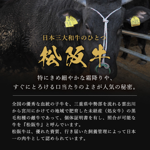 花盛牛タン×2＆松阪牛×2 焼肉折箱セット200g（チリ産牛タン2種＆松阪牛２種）