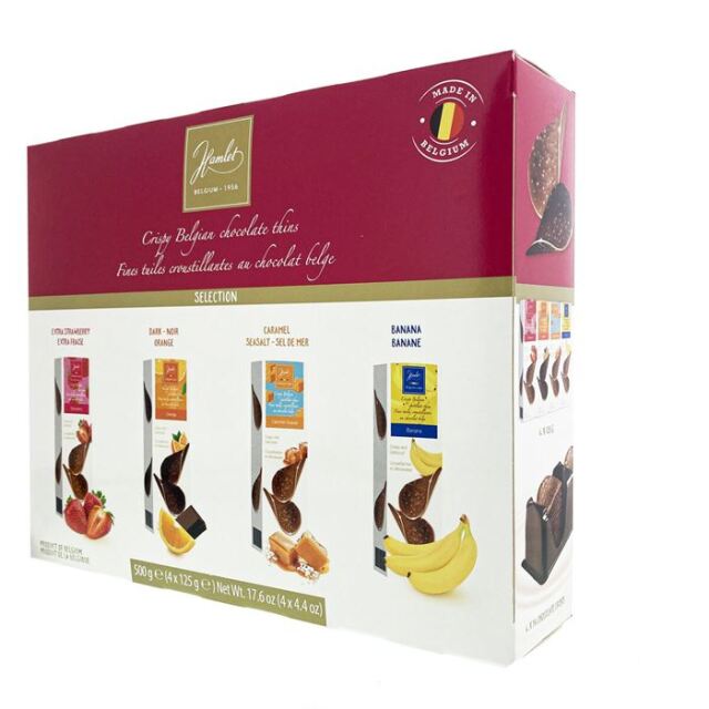 ハムレット ベルギー産クリスピーチョコレート アソート 125g x 4箱