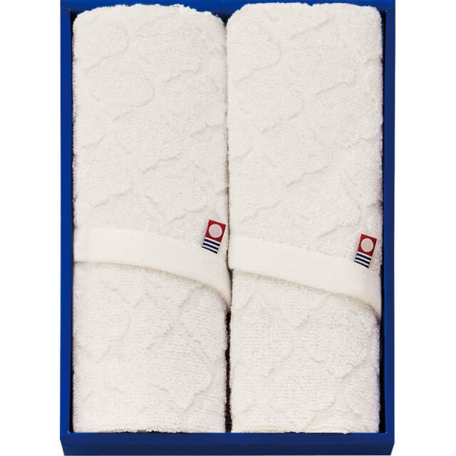 今治 白の贅沢フェイスタオル2P IMK21120